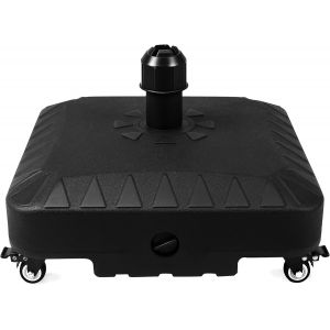 Ulteronixshop-Pied De Parasol Rond De 20 L Avec 4 Roulettes, Support De Parasol Rond, Support De Parasol Stable Pour Jardin, Balcon, Plage, Piscine, &Agrave; Remplir D'eau Et De Sable - Neuf