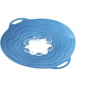Subzonal-Silikomart |Couvercle En Silicone Vapo Twist Avec Bouchon Amovible, Couleur Bleu, Dimensions &Oslash;220 Mm, Made In Italy - Neuf