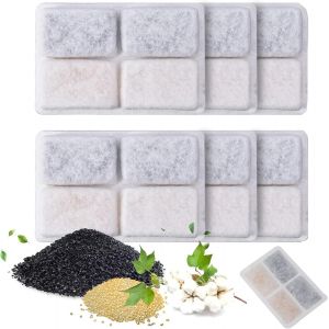 Oppn-6 Pièces Filtre Fontaine Eau Chat Carré Avec Filtre À Charbon,Filtre De Rechange Pour Fontaine À Eau,Pour Chats Et Chiens,Fontaine À Eau Automatique,Distributeur D'eau - Neuf