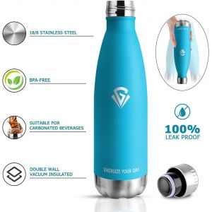 Gourde Isotherme 750ml, Gourde Inox, Bouteille Sans Bpa, Anti Fuite, Bouteille Isotherme En Acier Inoxydable Double Paroi, Gourde M&eacute;tal Pour Enfant, Bureau, Sport, Yoga, &Eacute;cole, Outdoor - Neuf