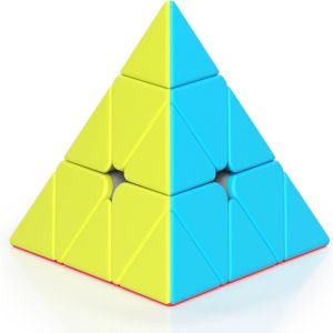 Cube Pyramide,Cube Magique de Triangle 3x3x3; Couleurs Vives Super-durables-Facile &agrave; Tourner (Stickerless) - Neuf