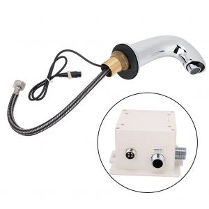 HJLIAN Robinet automatique sans contact a capteur infrarouge pour lavabo sous plan G1/2 - Neuf