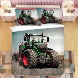 Parure De Lit Tracteur Avec Housse De Couette Et Housse De Couette Pour Garcon , Motif Tracteur, Motif Camion, Motif Chariot À Outils Agricoles - Neuf