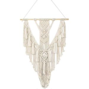 Tenture murale en macram&eacute; coton Petit Art Tiss&eacute; Tapisserie D&eacute;coration Murale Boho Chic 50 * 75cm - Neuf