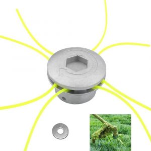 Tête de débroussailleuse universelle, tête de coupe universelle 4 fils, tête de coupe en fil d'aluminium, tête de tondeuse, tête de débroussailleuse, pour jardin - Neuf