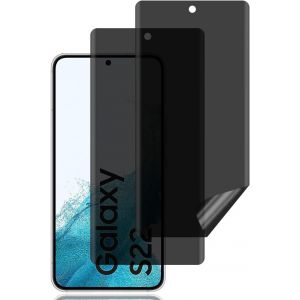 CAUC-Protection D'&eacute;cran Anti-Espion pour Samsung Galaxy S22 5G [2 Pi&egrave;ces], Privacy Film en TPU Flexible, Compatible ID d'Empreinte Digitale, Sans Bulles, Privacy Protection Protecteur &Eacute;cran pour Gala - Neuf