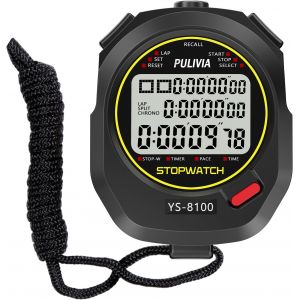 Ulteronixshop-Chronom&egrave;tre Sport 100 Tours/Splits Chronom&egrave;tre &Agrave; Rebonum&eacute;rique Avec Compteurs Horloge Alarme Calendrier, Grand &Eacute;cran Chronometre Pour Entra&icirc;neurs Course &Agrave; Pied Sport Entra&icirc;nement - Neuf