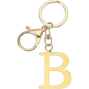 KAL-Porte-Cl&eacute;s Avec Lettre Initiale, Lettre De A &Agrave; Z, Porte-Cl&eacute;s Mignon En M&eacute;tal Pour Sacs &Agrave; Main - Neuf