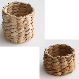 10 Pièces De 2 Types De Serviettes Dans La Calebasse En Herbe Anneau De Paille Tissée - Neuf