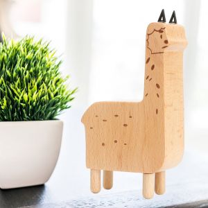 Boite a musique manuelle en bois simple, cadeau d'anniversaire ou de Noel pour enfants (alpaga) - Neuf