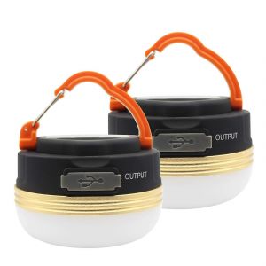 2 Pack Camping Light Lantern Led Lamp Rechargeable Usb Tanche 3 Modes Power Bank Tent Lights Pour Camping En Plein Air Randonne Urgence - Neuf