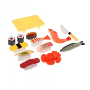 Japanese Sushi Dinner Pretend Play Cutting Food Set For Kids Educational Toy - Neuf