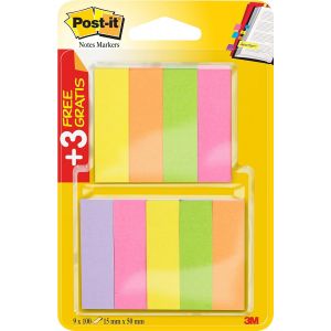 Marque-Pages En Papier ,Couleurs Assorties,15 Mmx50 Mm,Pack Promotionnel,100 Feuilles,6 Blocs + 3 Gratuits - Neuf
