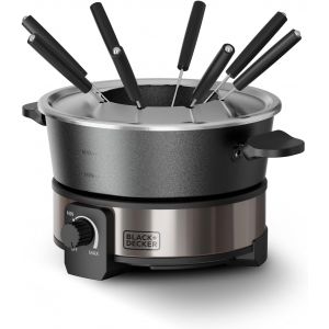 U2013 Fondue &Eacute;lectrique Bxfc1000e | 1000w | Thermostat 200&deg;C | Cuve 2l | Pour Fromage, Chocolat, Bouillon, Huile | 8 Fourchettes | Antiadh&eacute;sif Sans Pfoa | Lave-Vaisselle - Neuf