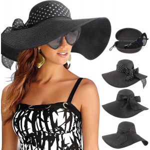Femme Capeline De Paille À Large Bord Anti-Soleil Respirant Anti Uv Upf 50+ Pour La Plage.[Z880] - Neuf