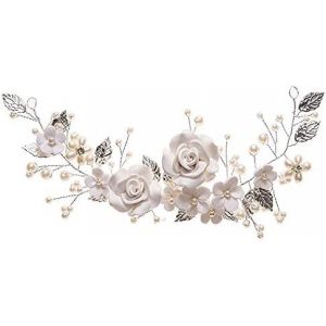 Kal-Broche Cheveux Mariage, Accessoire Cheveux Mariage, Bijoux Cheveux, Pour La Mariée, Accessoires Pour Cheveux Pour Femmes Et Filles (Argent) - Neuf