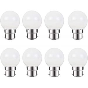 2w Ampoule Led,Globe G45 Culot B22,Imperméable,Guirlande Lumineuse Intérieur Et Extérieur Pour Noël,Halloween,Décoration De Fête De Mariage,Ac 220-240v,8 Paquets - Neuf