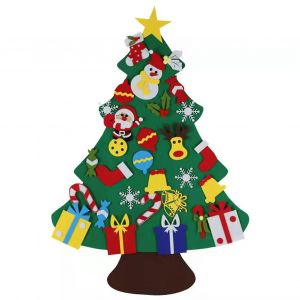 Arbre De No&euml;l En Feutre Pour Enfants Fait &Agrave; La Main Bricolage Arbre De No&euml;l Patchwork - Neuf