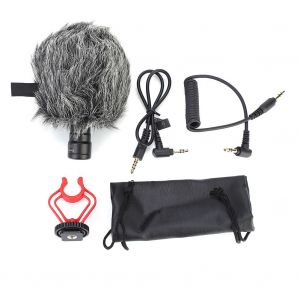 Microphone a condensateur portable leger BOYA avec bonnette anti-vent pour appareil photo et camescope - Neuf