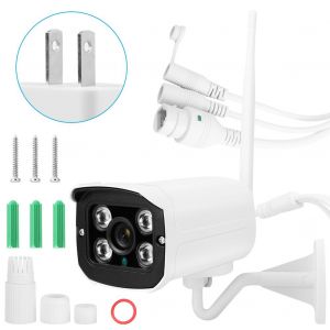 Camera de securite exterieure IP WIFI HD 960p, etanche, 4 LED, infrarouge, 100-240 V (prise americaine) - Neuf