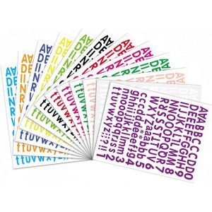 Autocollants Alphanumériques Autocollant Lettre 12 Feuilles Lettre Autocollants Autocollants Alphabet Colorés 1512 Pièces Autocollants Alphabet Auto Adhésifs 0,8inch Alphabet 12 Couleurs - Neuf