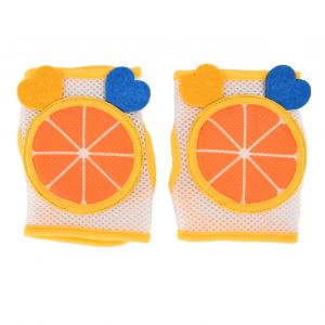 Genouilleres Reglables Pour Bebe Rampant, Coudieres Respirantes A Motif Dessin Anime, Equipement De Cyclisme, Orange - Neuf