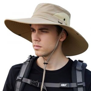 Chapeau De Soleil Anti-Uv Upf 50+ La Pêche Extérieure Chapeau À Bord Large De Pêche¿Beige¿ - Neuf