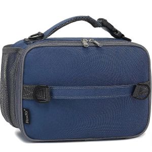 s sac &agrave; lunch, bandouli&egrave;re et porte-bouteille r&eacute;sistant cumul&eacute; &eacute;cole de la bo&icirc;te &agrave; lunch, bleu - Neuf