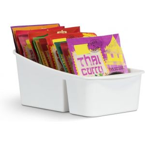 Organisateur De Cuisine Avec 3 Compartiments-Bo&icirc;te De Rangement Pour Soupes De Sacs,M&eacute;langes D'&eacute;pices,Etc. Syst&egrave;me De Rangement Pour Aliments En Plastique - Neuf