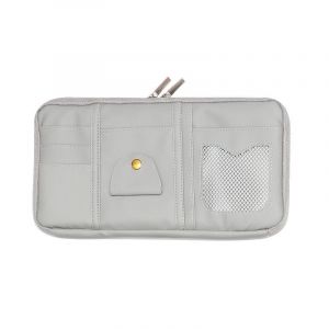 Organiseur de pare-soleil de voiture, pochette de rangement pour accessoires d'intérieur en cuir, pour permis de conduire, carte, téléphone portable, facture, documents - Neuf
