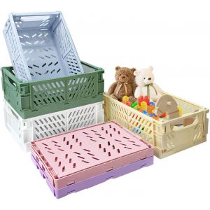 Panier de rangement pliable en plastique-25,5 x 15 x 9,7 cm-Pour cuisine,bureau,chambre à coucher,armoires - Neuf