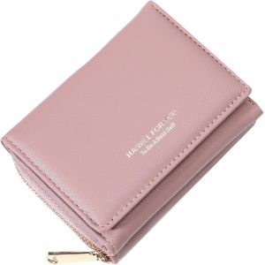 CAUC-Mini portefeuille pour femme en cuir - Petit portefeuille pour femme - Grande capacit&eacute; - Petit porte-monnaie pour femme - Nombreux compartiments - Grand, am&eacute;thyste, Compact - Neuf