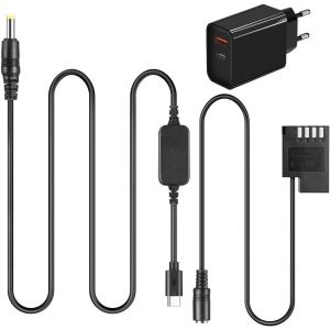Câble PD USB-C + DMW-DCC12 DMW-BLF19 BLF19E Coupleur CC Batterie Factice pour Lumix DMC-G9 DMC-GH5s GH5 DMC-GH3 GH4 - Neuf