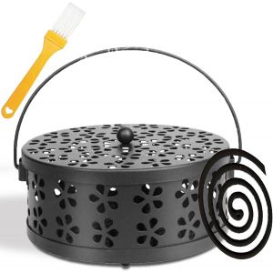 KALANKA-Support De Bobine Anti-Moustique, Support Spirale Anti Moustique, Hollow Porte Spirale Anti Moustique, Spirale Anti Moustique Exterieur avec Poignée, Utilisable dans Maison, Centre Commercial - Neuf