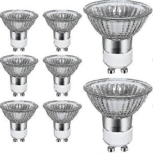 Gu10 50w Ampoules Halogènes Pack De 8 700lm 3000k Blanc Chaud 220-240v - Neuf