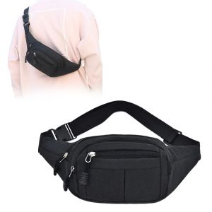 Sac banane unisexe &agrave; bandouli&egrave;re avec de multiples poches pour les voyages et le sport - Neuf