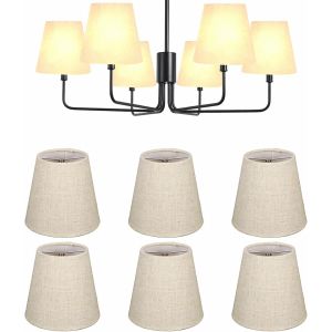 Subzonal-6 Pi&egrave;ces Abats-Jour De Lampe En Tissu, 9 X 14 X 13cm Remplacement Abat-Jour Pour Lampes Murale Lustre Abat-Jour D&eacute;coration D'&eacute;clairage Pour Lampes De Table Suspension Lampe - Neuf