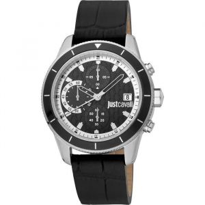 Montre - Just Cavalli - Jc1g215l0015 - Quartz - Acier Inoxydable - Cuir Noir - Neuf