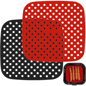 2 Pièces Tapis De Doublure Friteuse À Air,19×19cm Tapis Pour Friteuse Air S,Tapis Silicone Air Fryer,Tapis Antiadhésifs,Revêtement Antiadhésif Pour Friteuse À Air,Pour,Cuisinier,Vapeur - Neuf