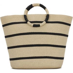 Femmes Sacs de plage Sac fourre-tout en paille Sac de plage d&iquest;&eacute;t&eacute; Grand sac en paille tiss&eacute;e - Neuf