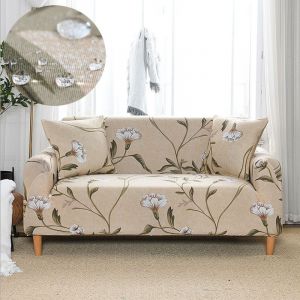 Housse De Canapé 2 Places 145-185 Cm Motif Fleurs Avec Accoudoirs, Moderne, Universelle, Élastique, Housse De Protection - Neuf