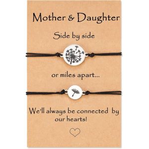 Ensemble De Bracelets Pour Maman Et Fille Avec Inscription « From Daughter » Et « Mummy And Me » - Cadeau Pour Maman Et Fille - Neuf