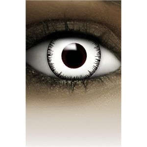 Kalanka-Lentilles Halloween Vampire Blanc, 2pcs 1 Paire - Lentilles De Contact Color&eacute;es Pour D&eacute;guisement, Usage Unique, Sans Correction - Neuf
