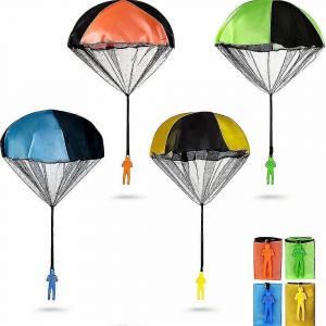 4pcs Parachute Jouet, Enchev&ecirc;trement Lancer &Agrave; La Main Jeter &Agrave; La Main Jouets Volants, Pas De Batterie Ni Assmbly Reauired, Pour Enfants Cadeaux De Jeu En Plein Air - Neuf