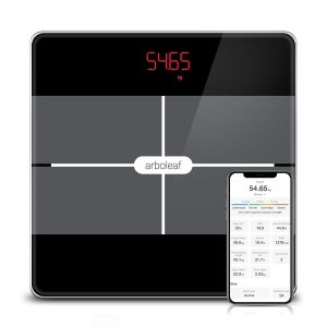 Pèse-Personne Numérique Avec Application Et 13 Masses Corporelles 28 X 396 Lb/180 Kg Pèse-Personne Bluetooth Pour Imc, Graisse Corporelle Et Muscles, Protéines, Bmr, Etc.(Blanc) - Neuf