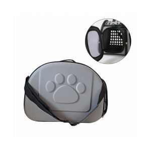 Sac De Transport Pliable En Eva Pour Chat Hollypet &iquest; Sac De Voyage Portable Avec Fen&ecirc;tres En Maille Pour Petits Animaux, Taille Moyenne, Gris - Neuf