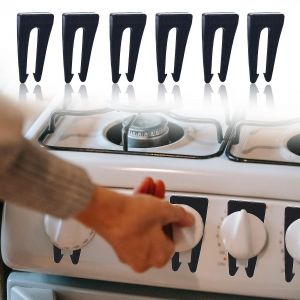 Couvercles De Bouton De Po&ecirc;le,6pcs Bouton De Gaz S&ucirc;r Serrure De Protection Cuisini&egrave;re &Agrave; Gaz De Cuisine Pratique Potable Bouton De S&eacute;curit&eacute; Pour Enfants - Neuf