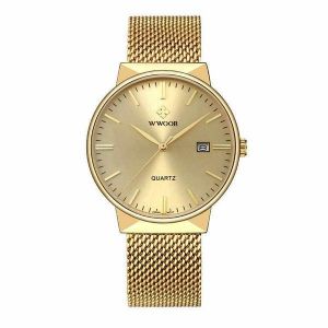 Montre À Quartz Pour Homme En Acier Inoxydable Avec Calendrier ¿ Design Ultra Fin - Neuf