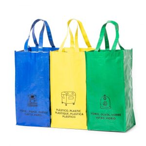 Poubelle De Recyclage Compacte Et &Eacute;conomique Avec 3 Compartiments, Sacs De Recyclage Pour Petits Espaces - Neuf