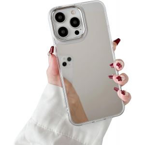 TTDAZ-Coque pour iPhone 16 Pro Max, Etui Miroir de Luxe Clair Brillant Souple TPU et Rigide PC Mince, Objectif de Caméra Complet de Protection Anti-Rayure pour iPhone 16 Pro Max 6,9"" - Transparent - Neuf